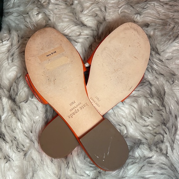 Kate Spade Ferry Juicy Orange Sandals - Picture 6 of 6
